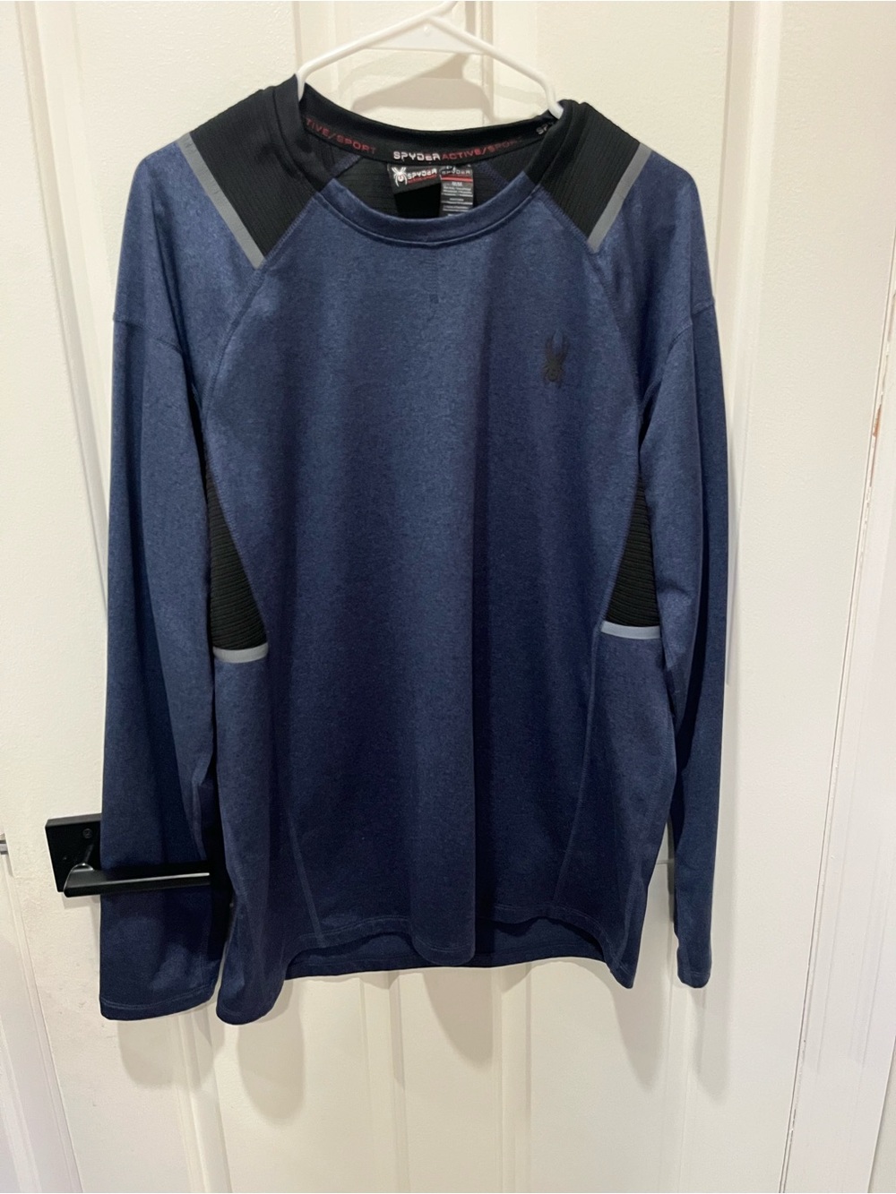Spyder Navy and Black Active Performance Crewneck